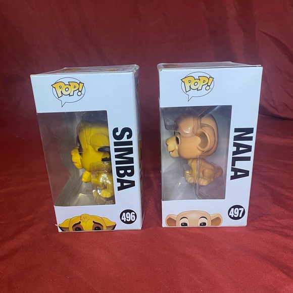 The lion king funko pop set (simba and nala) numbers 496 and 497 - Picture 2 of 6